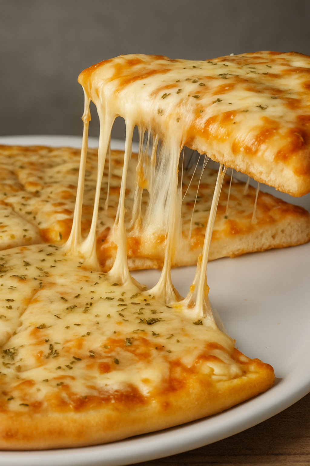 Pizza casera recién horneada